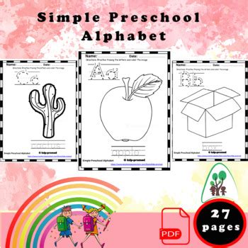 Simple Preschool Alphabet Worksheets .
